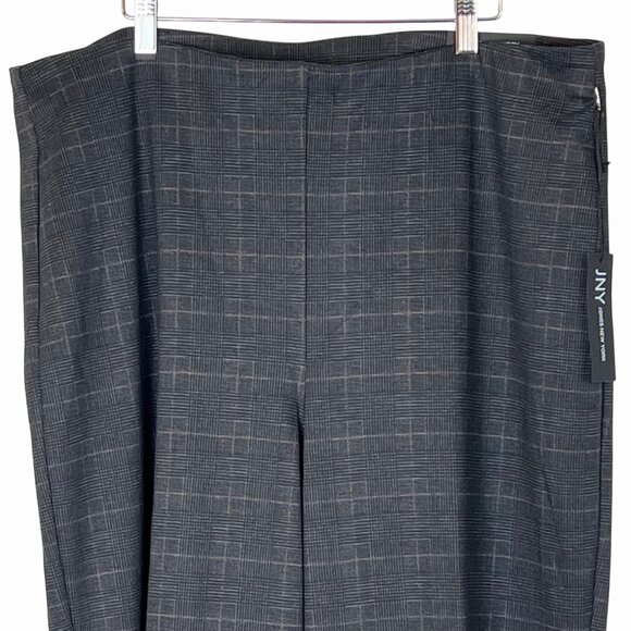 Jones New York Womens Checkered Pull-On Wide Leg Pants Sz 2X Polyester Blend New - Picture 7 of 14